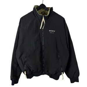 Vintage 90s Dunbrooke Sony CTV-P Tech Promo Company Black Jacket Size L